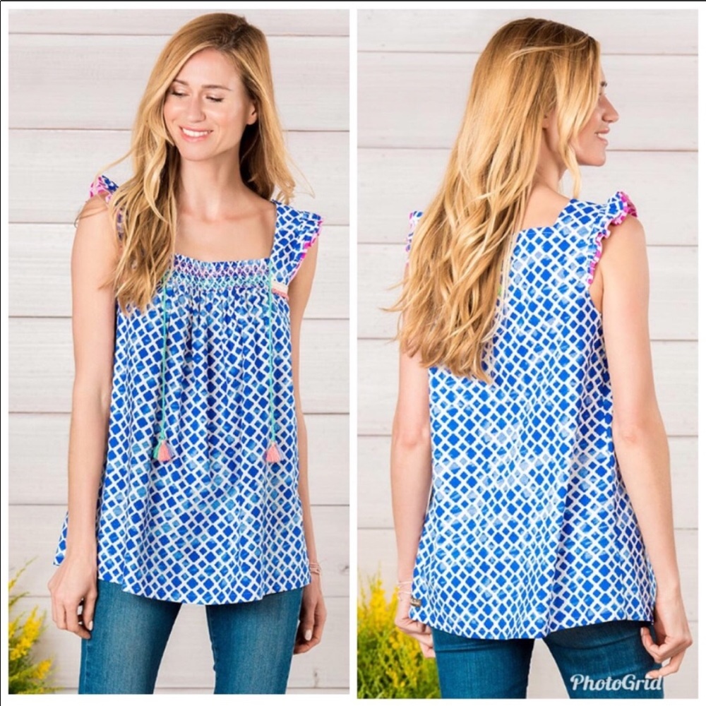 Matilda Jane Wandering Waters Top in blue